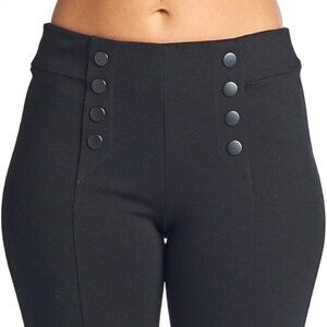 Ci Sono High Waist Leggings with Button Detailing - Sz M